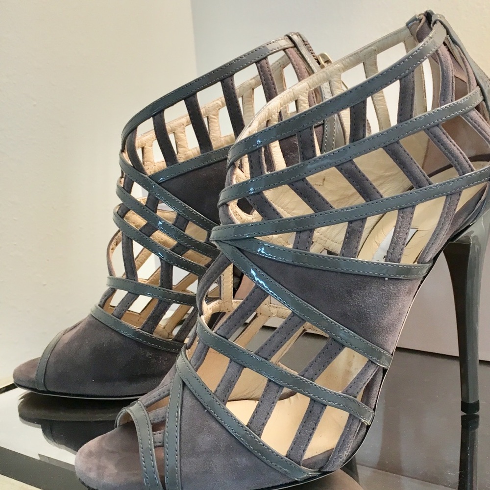 Jimmy Choo grey suede heels